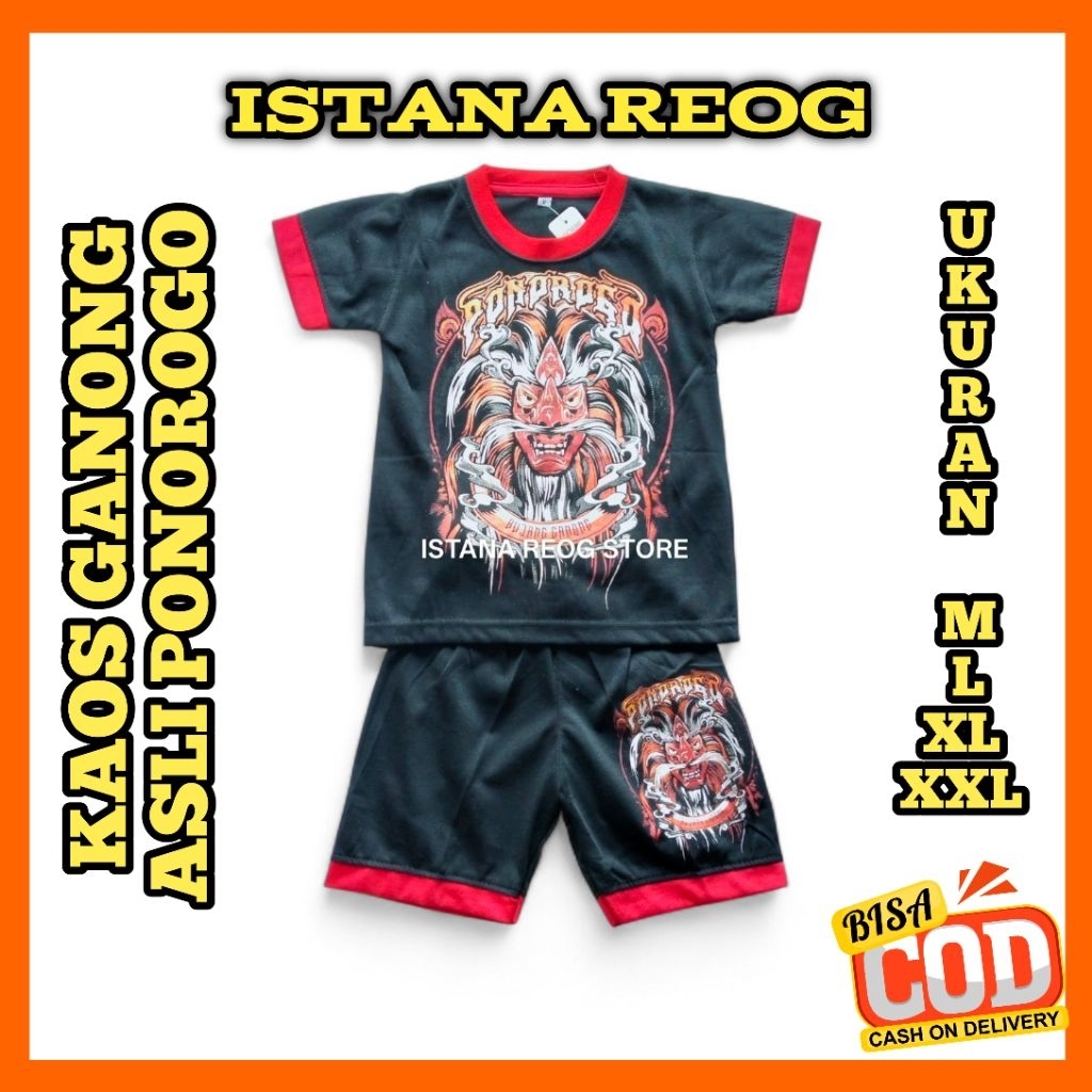SETELAN KAOS GANONG ANAK / KAOS REOG ANAK / KAOS REOG PONOROGO / KAOS REOG MURAH