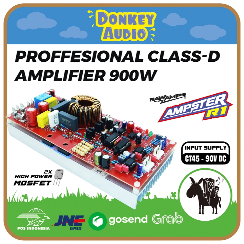 KIT AMPLIFIER POWER AUDIO AMPLI MODUL CLASS-D Ampster R1 900W RAWAMPS