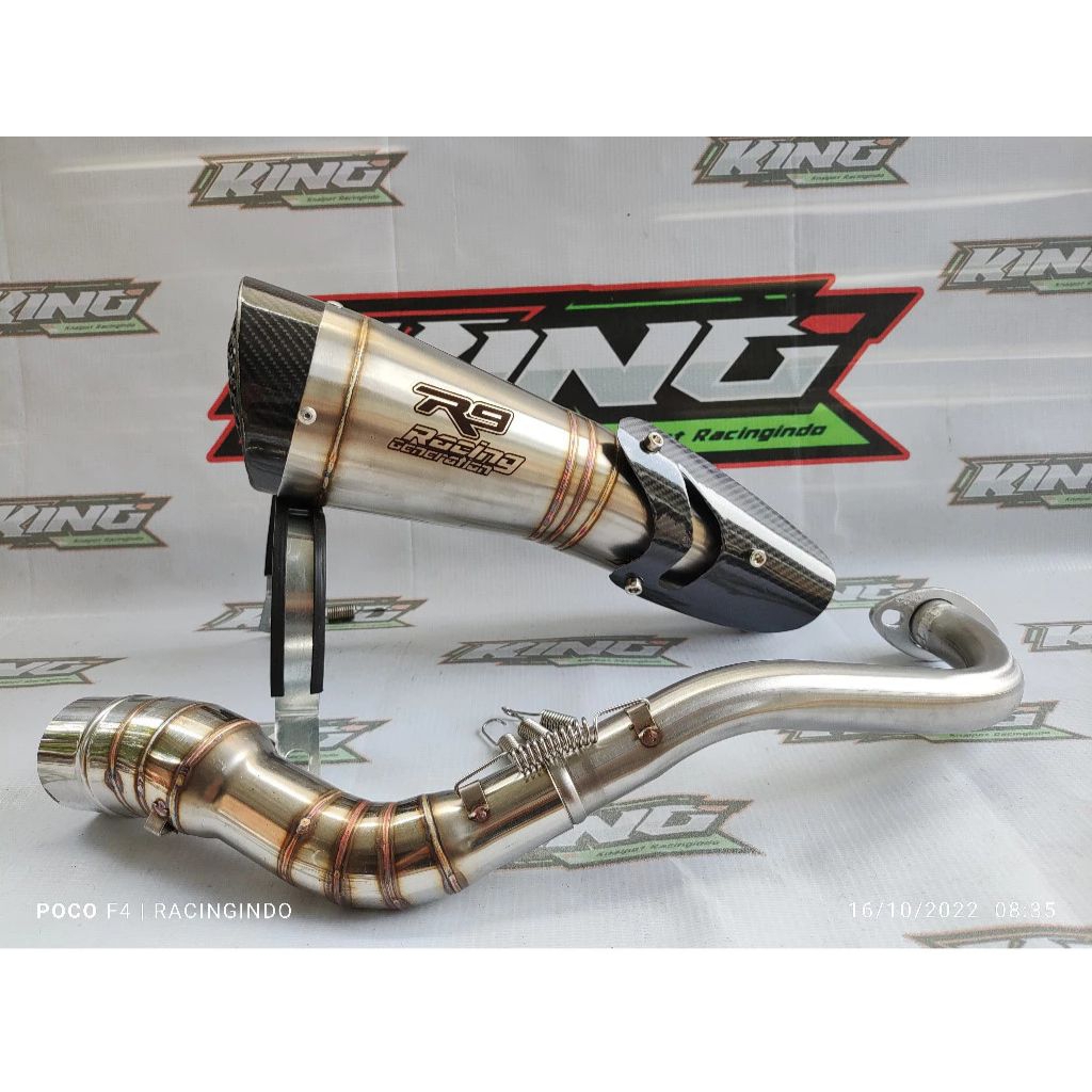 knalpot r9 h2 ss aerox lama/new nmax lama/new adv 150 160 pcx 150 pcx 160 vario beat dll
