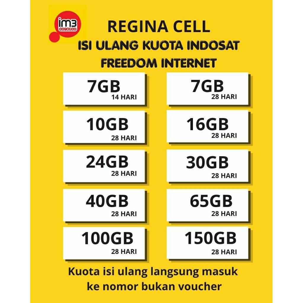 Kuota Internet Indosat freedom internet Murah 24 Jam Penuh
