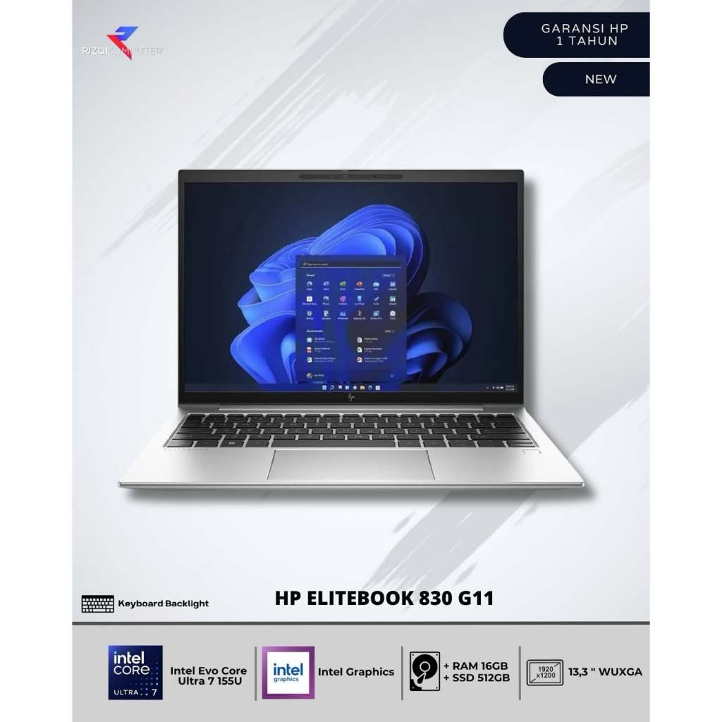 HP EliteBook 830 G11 Intel Evo Core Ultra 7 - 155U RAM 16GB SSD 512GB bangh