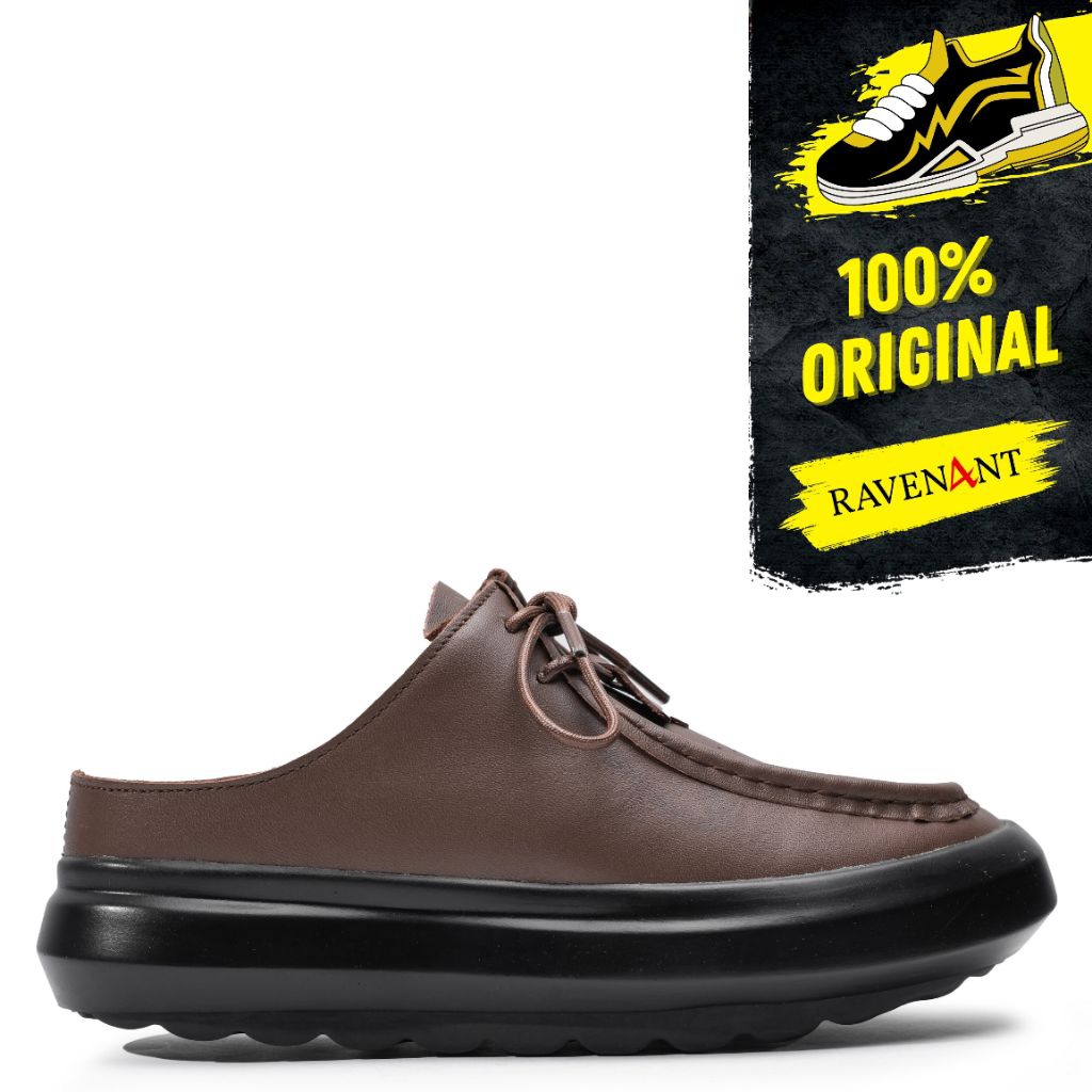 WANDER ETC Laze Brown ORIGINAL - Sepatu Slip On Mules Pria/Wanita