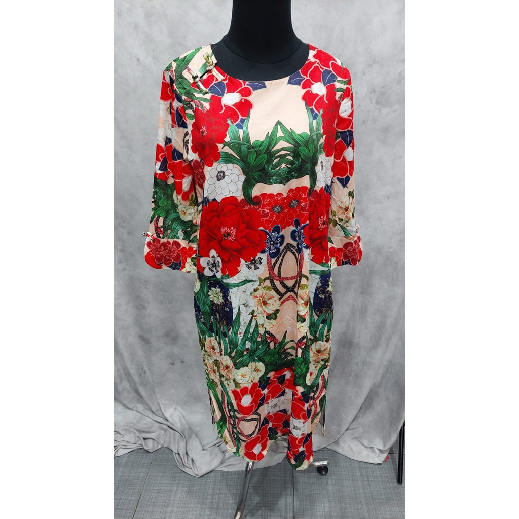 Dress cheongsam jumbo motif cantik