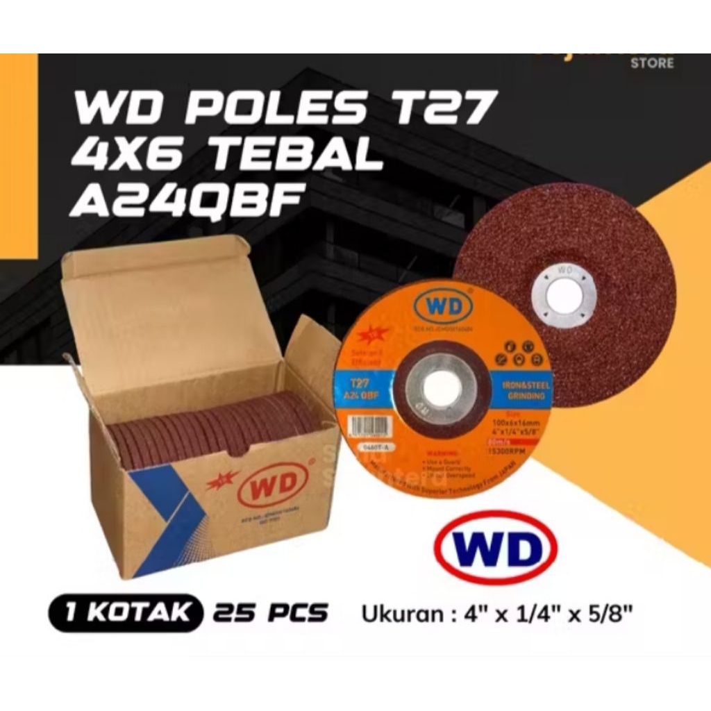 WD Resibon Poles/Asah 4 inchi Tebal &Tahan lama.q ISI 15 PCS