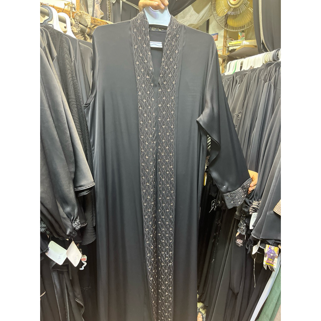 Abaya Inner outer Wanita Dewasa Mesir Free Pashmina original Premium Gamis Hitam Muslim Arab Umroh D