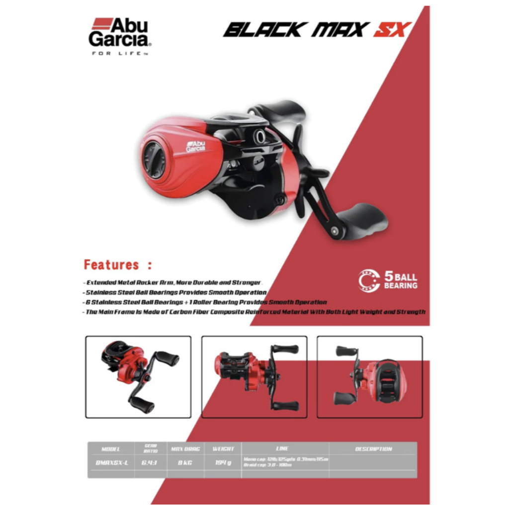 Reel Pancing Baitcasting BC Abu Garcia Black Max SX Handle Kiri
