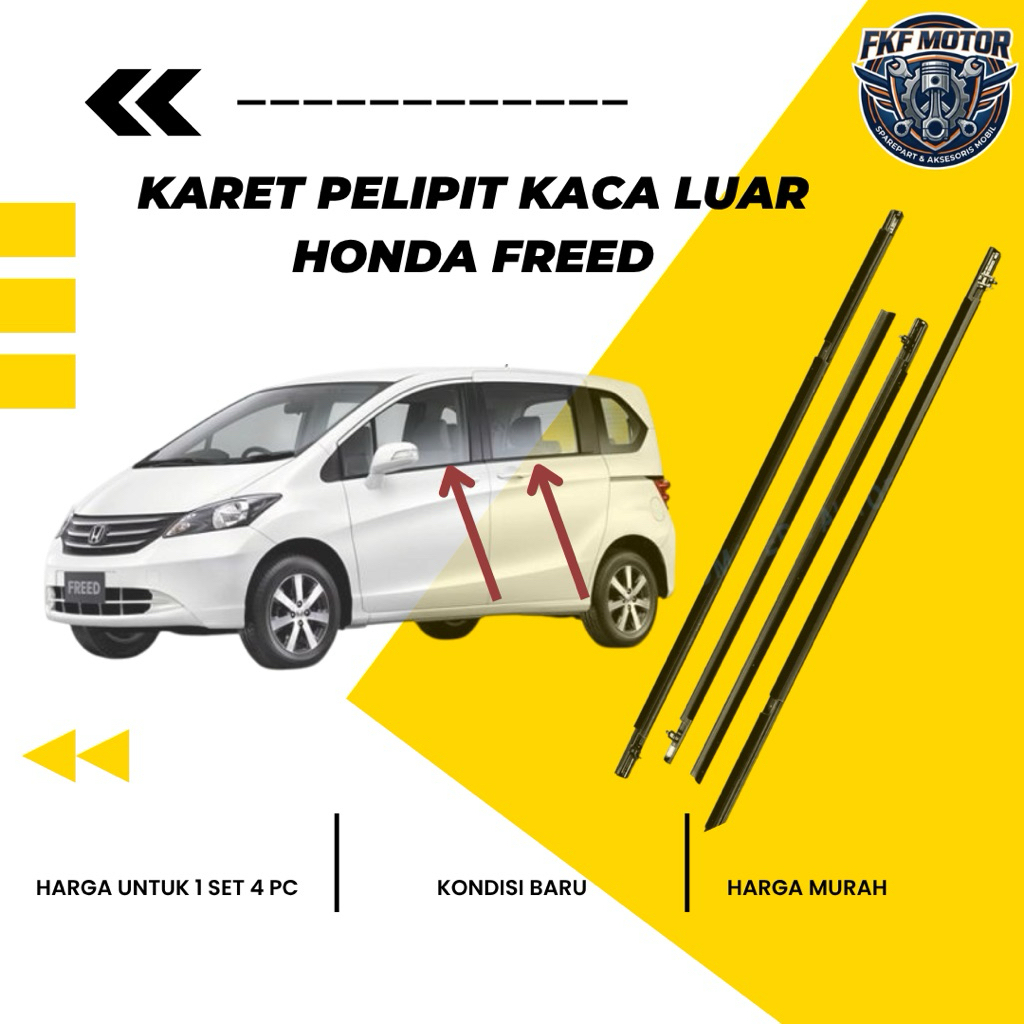 KARET PELIPIT KACA LUAR HONDA FREED