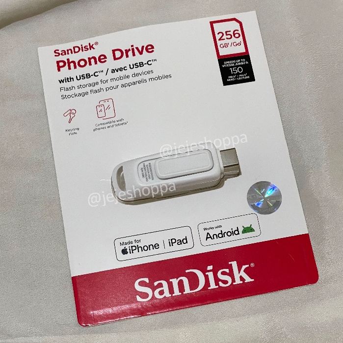 [NEW PRELOVED] SANDISK Phone Drive with USB-C for iPhone 256GB