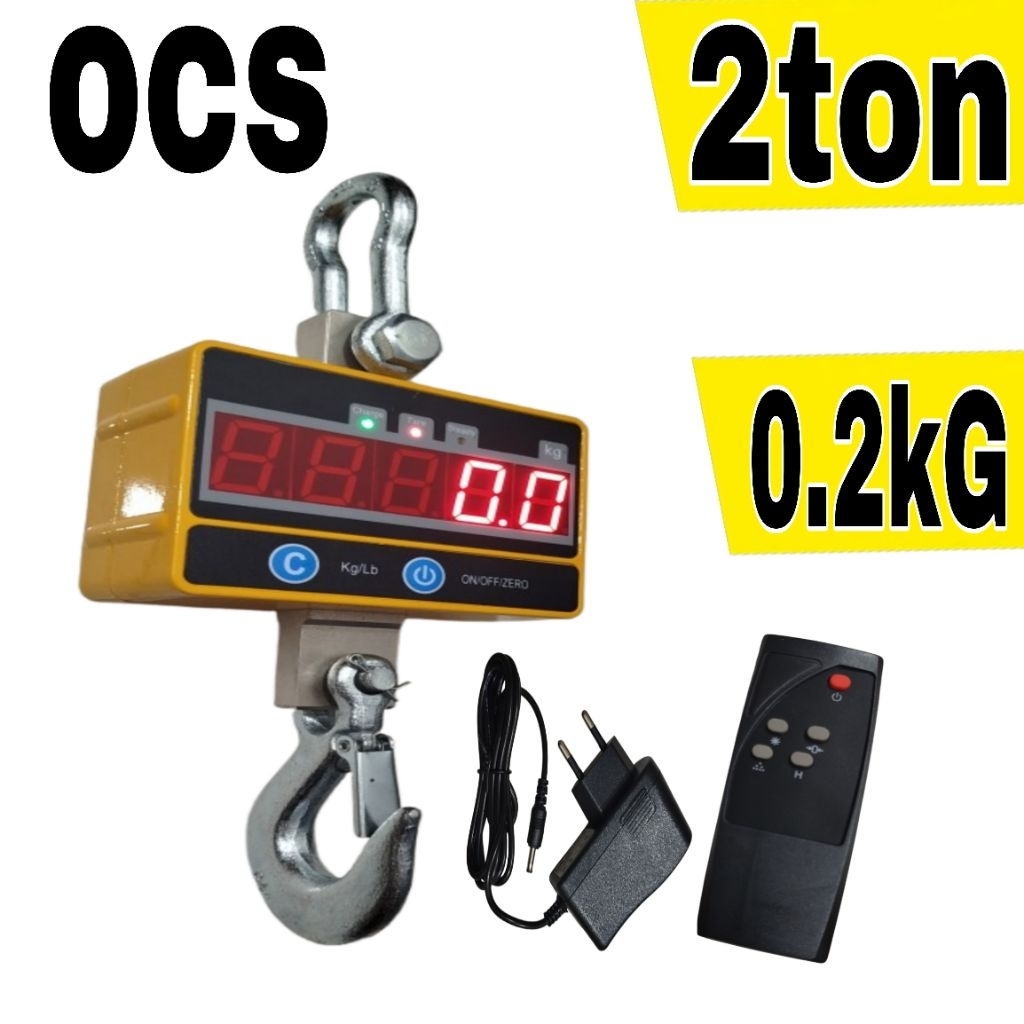 (Os) 2ton/2000kg crane scale timbangan gantung digital 2 ton