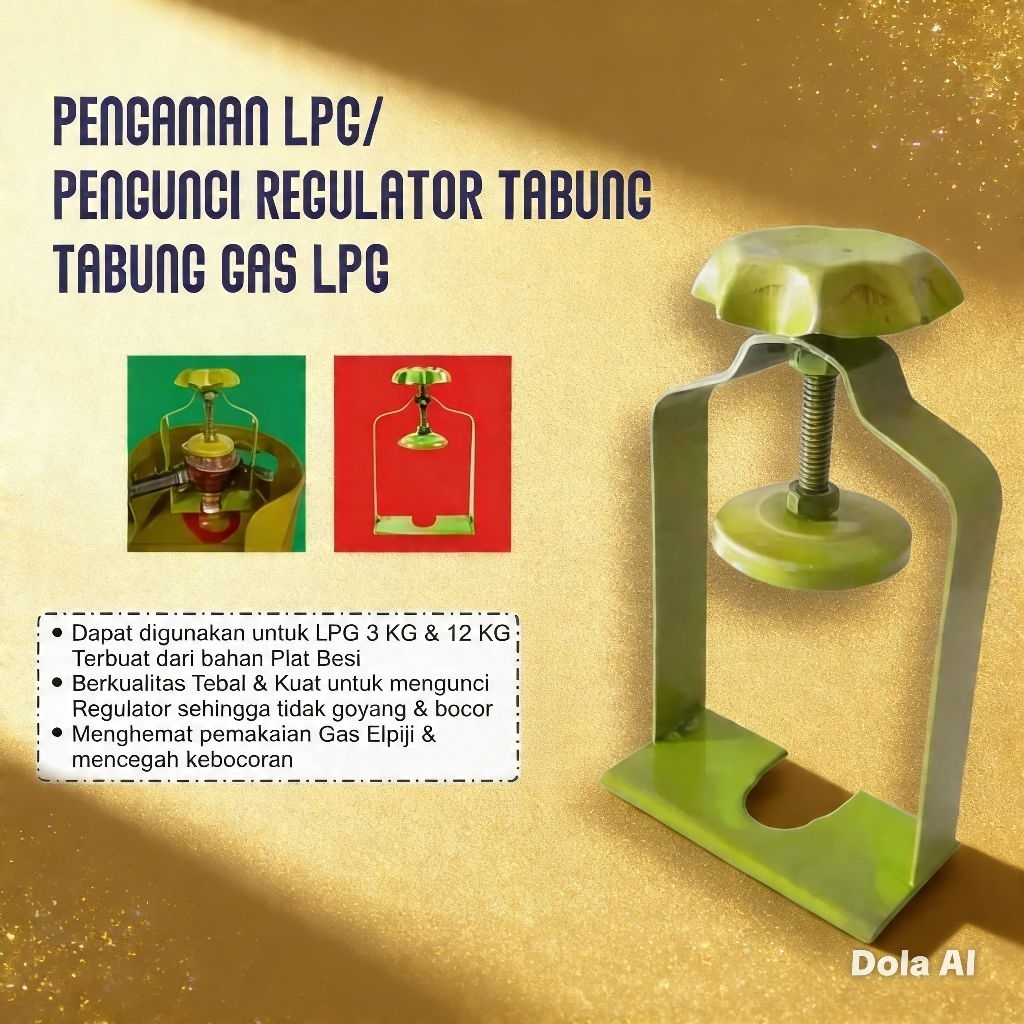 PENGAMAN REGULATOR GAS ELPIJI ANTI BOCOR / ALAT PENGUNCI KEPALA REGULATOR LPG