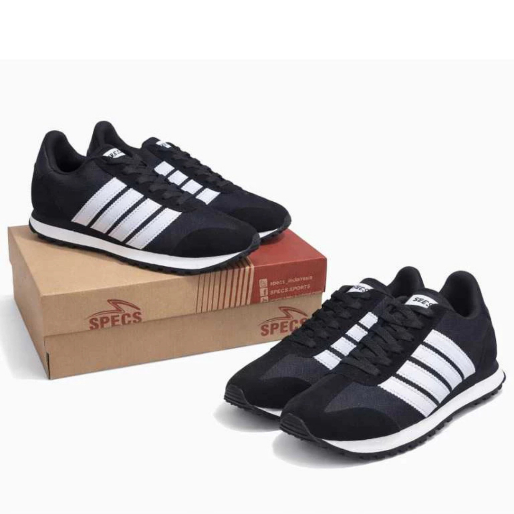 Bisa COD Sepatu Specs 104 / Hitam Putih Pria Wanita / Sepatu Sekolah Terlaris