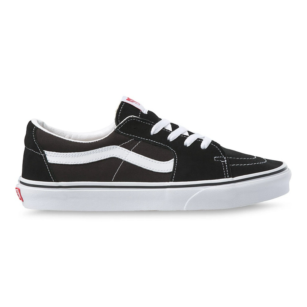 Sepatu Vans Sk8 Low - Black White Resmi