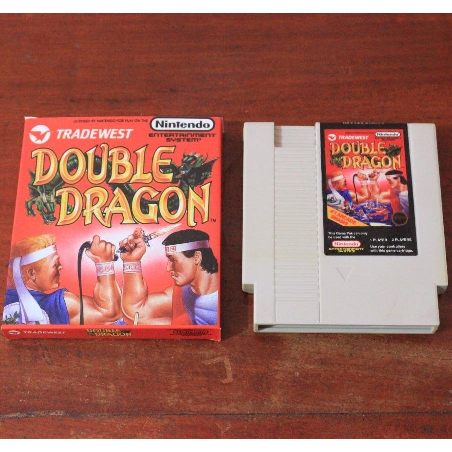 Kaset Nintendo NES 8 Bit 72 Pin Double Dragon 1 Boxed Refurbished Tested Hidup Nyala Normal