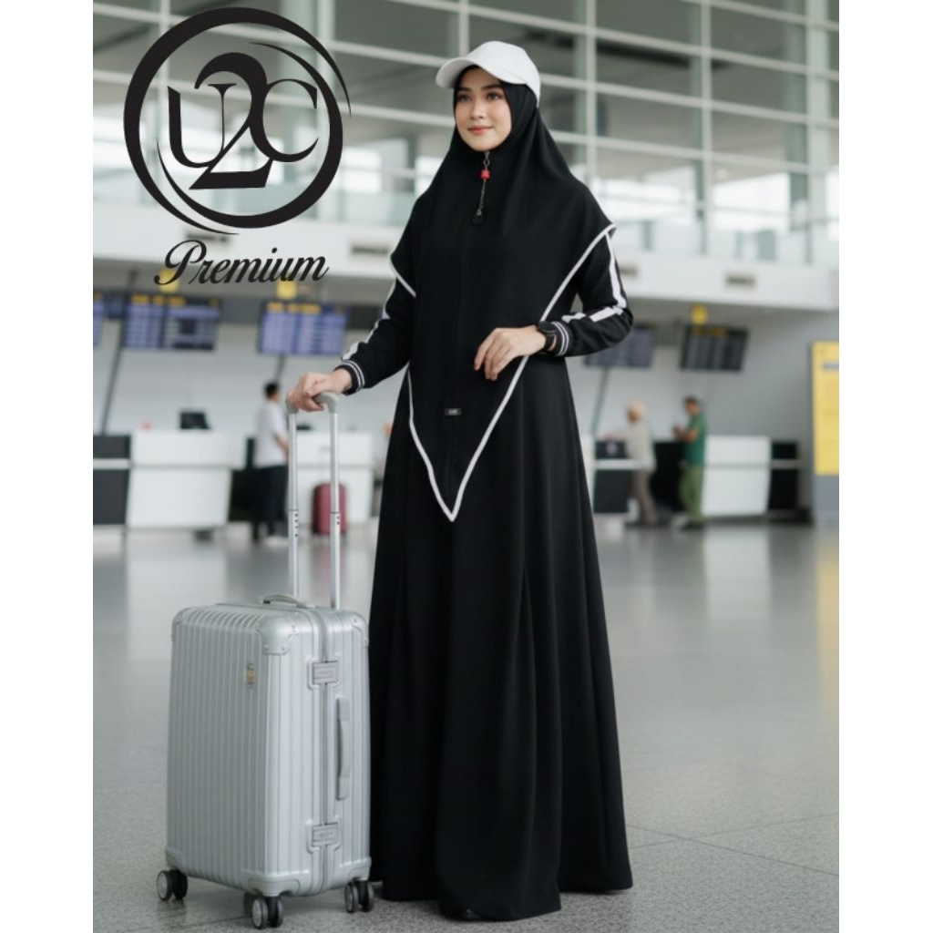 gamis khodijah gamis umroh hitam putih by U2C