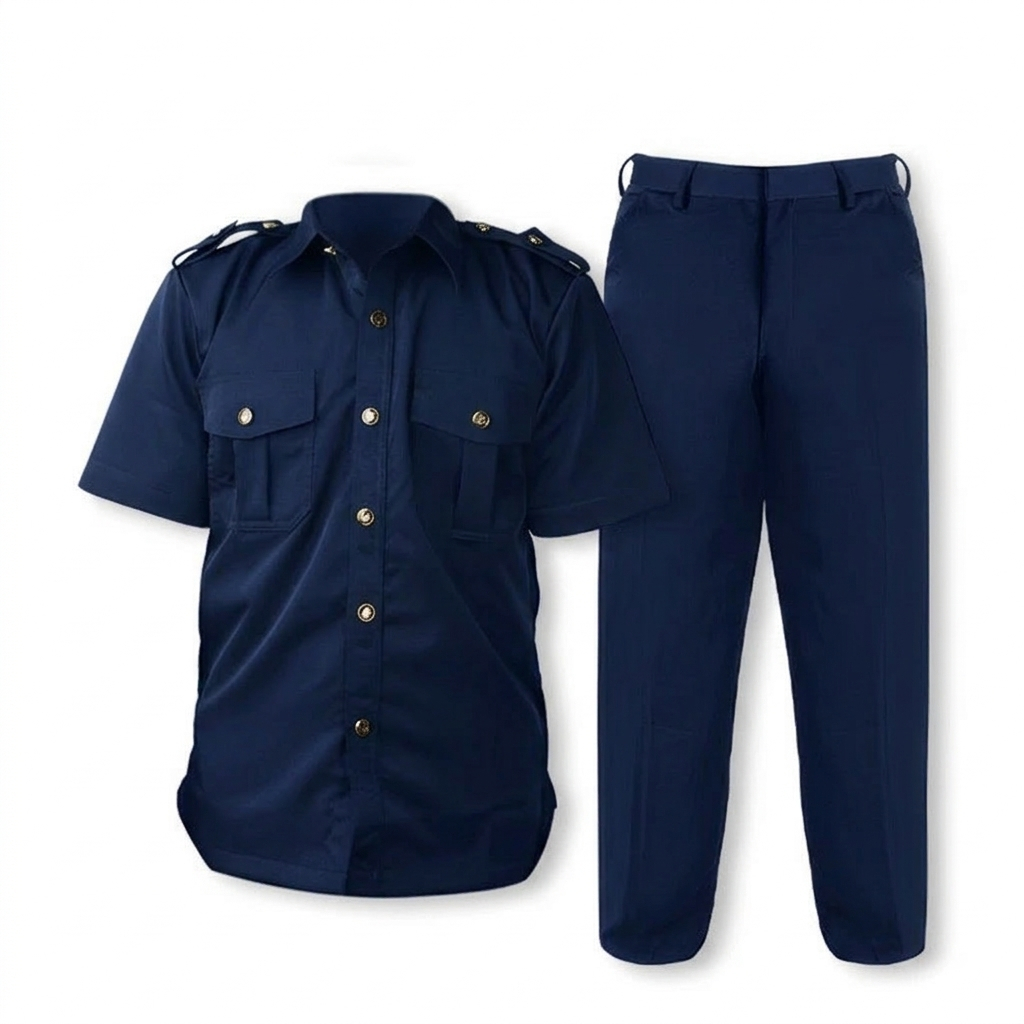 [ 1 Stel ] Seragam Satpam Safari Lengan Pendek / Baju Safari Security Pria Pakaian dan Celana Satpam