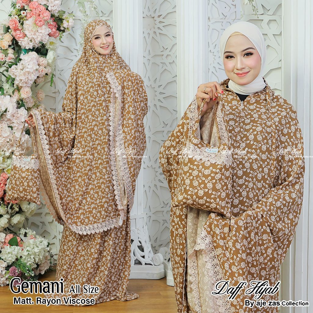 DAFF HIJAB//Mukena Dewasa 2IN1 Rayon Viscose Premium Super Adem