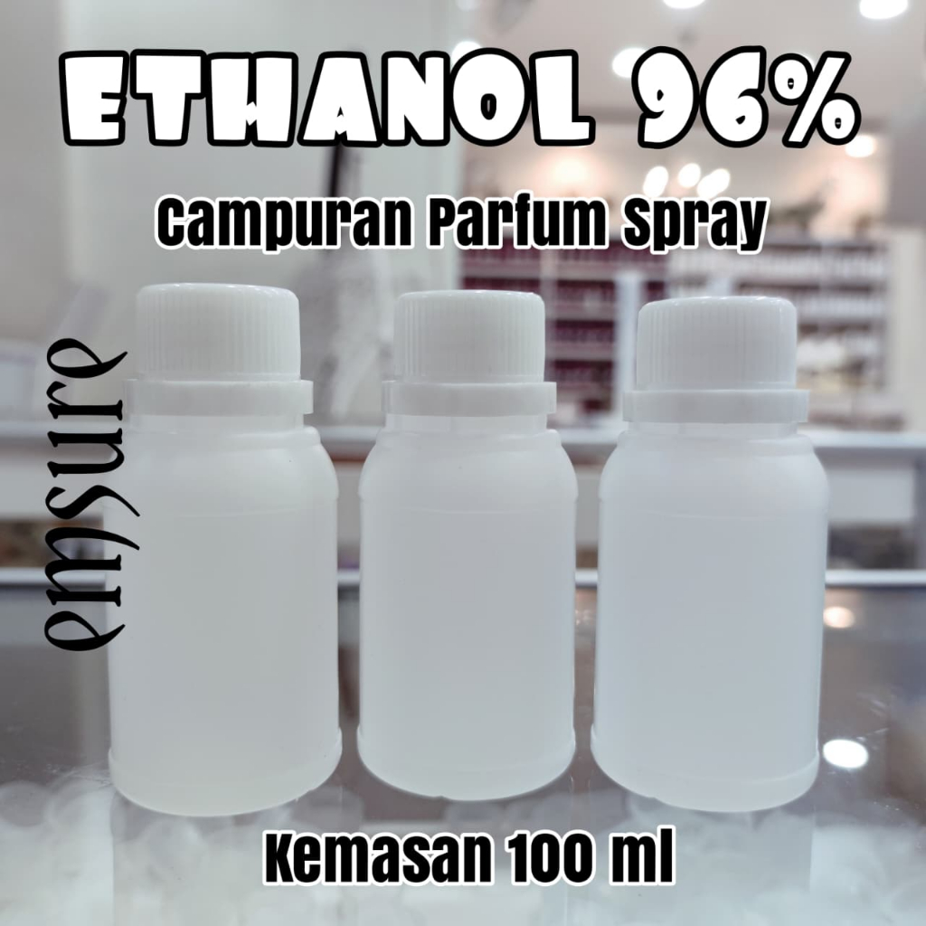 100 ML - ETHANOL/ETANOL 96% ( EMSURE ) | Bahan untuk campuran/pelarut parfum refill spray kemasan 10