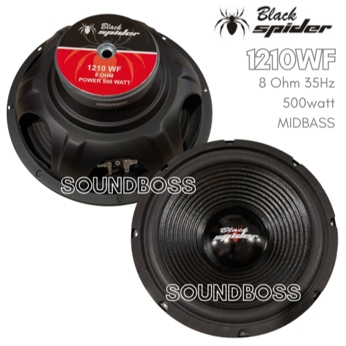 BLACK SPIDER Speaker Komponen 1210WF Woofer 12 Inch Baru 8 Ohm 35Hz 500watt