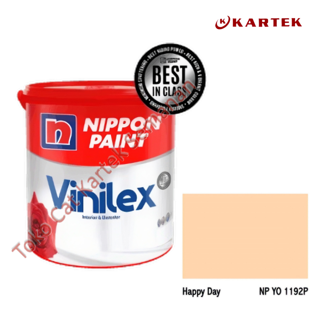 Nippon Paint Vinilex HAPPY DAY NP YO 1192P Cat Tembok Interior & Eksterior Orange Peach Halus dan Ta