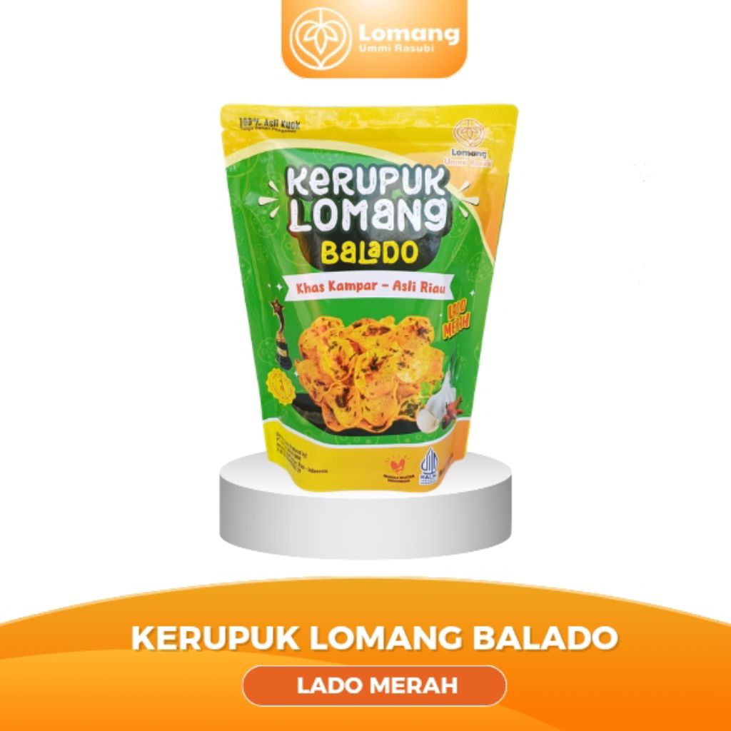 Kerupuk Lomang Lado Merah 80g - LOMANG UMMI RASUBI