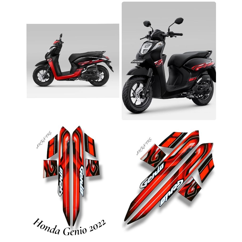 Stiker Sticker Striping Polet Motor Honda Genio 110 model CBS tahun 2022 / List motor honda genio 11