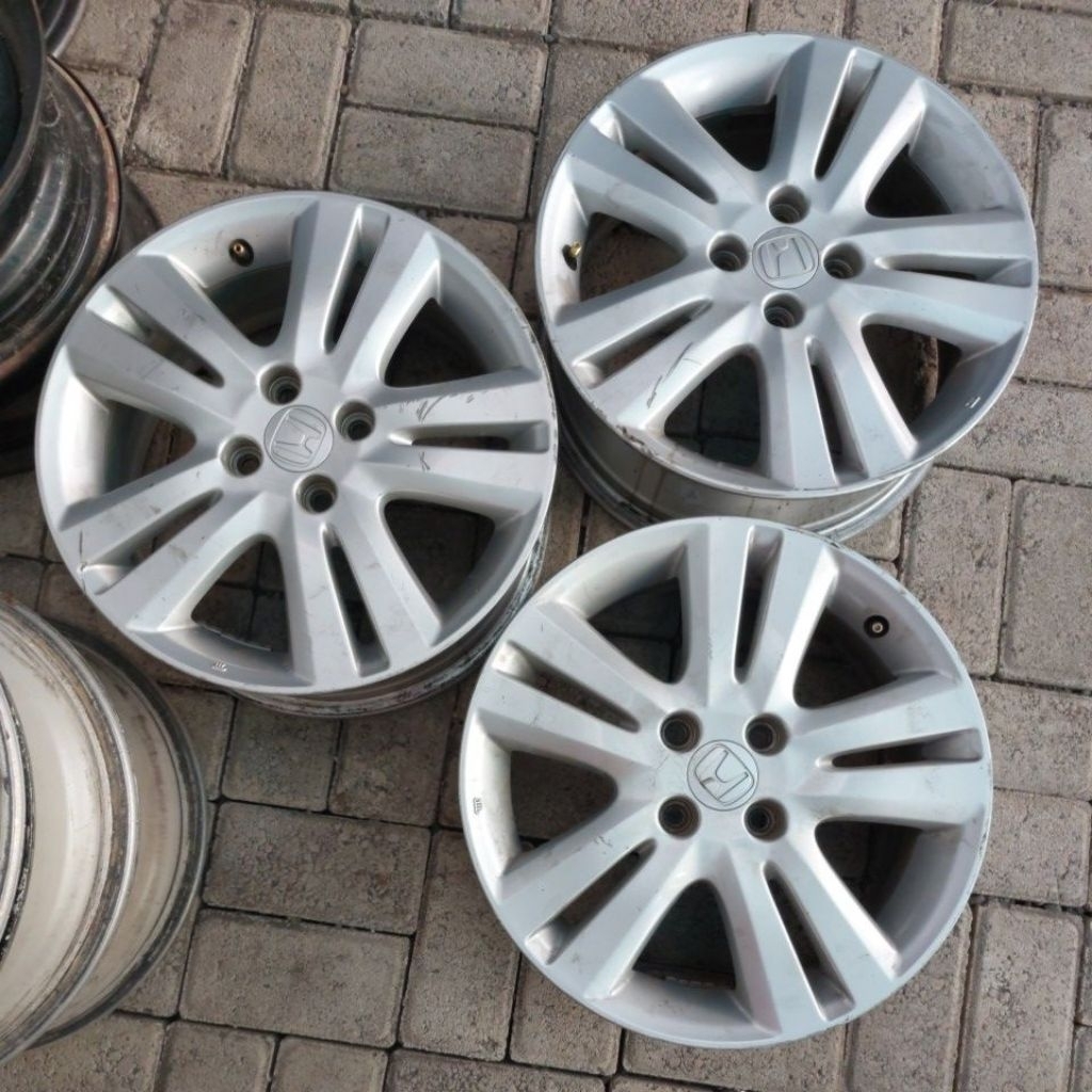 Velg Second Honda Jazz Ring 16 Lebar 6 PCD 4x100 ET 53 Bekas Copotan (4 pcs)