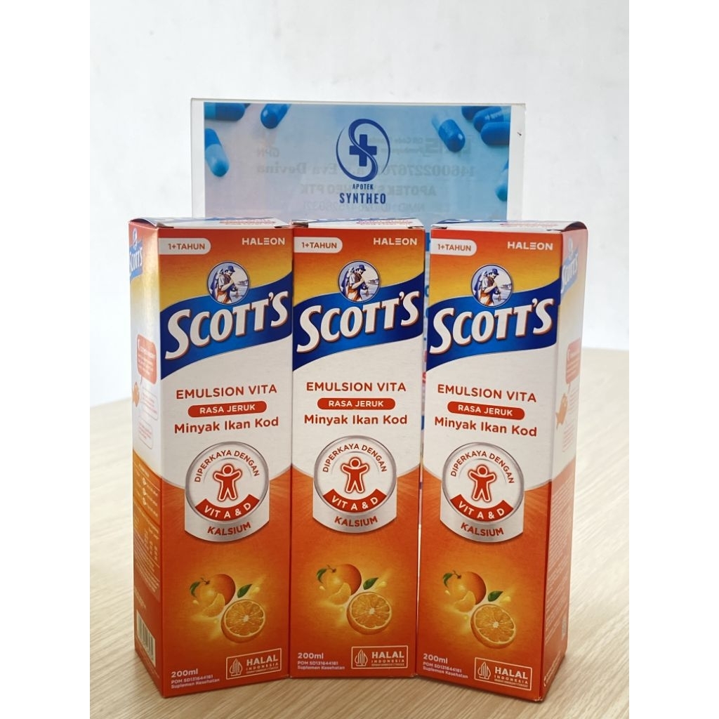 Scotts Emulsion Vita Minyak Ikan 200ml - Suplemen Anak untuk Kesehatan Tubuh dan Pertumbuhan
