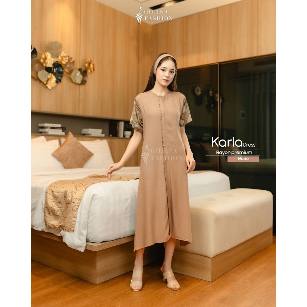 Karla Dress By Ghiina Fashion || Daster polos || Daster ghiina
