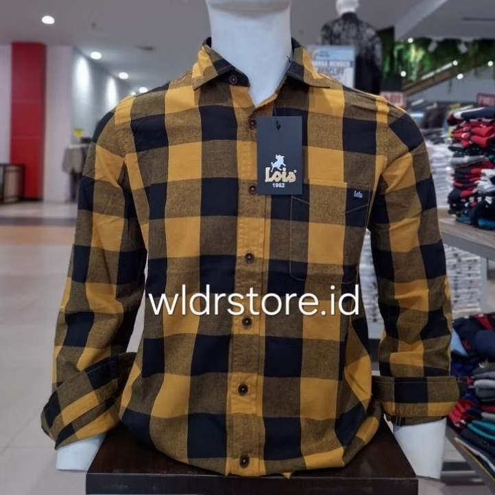 LOIS ORIGINAL new kemeja fhannel pria slimfit 006