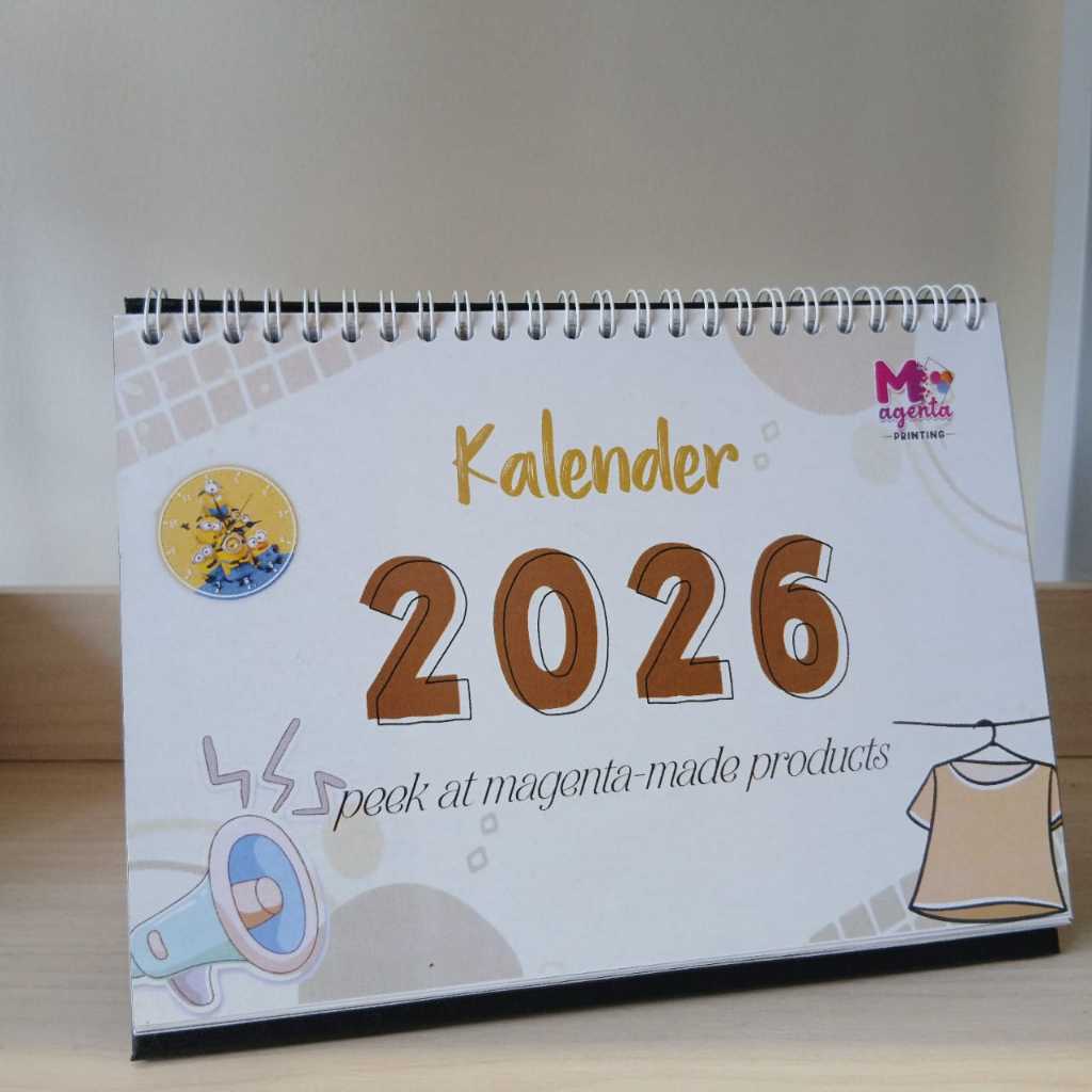 Kalender Meja 2026 Minimalist – Desk Calendar Aesthetic 2026