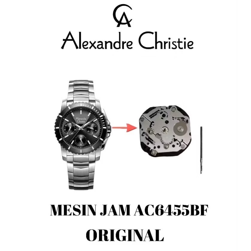 Mesin Jam Alexandre Christie Original AC6455BF