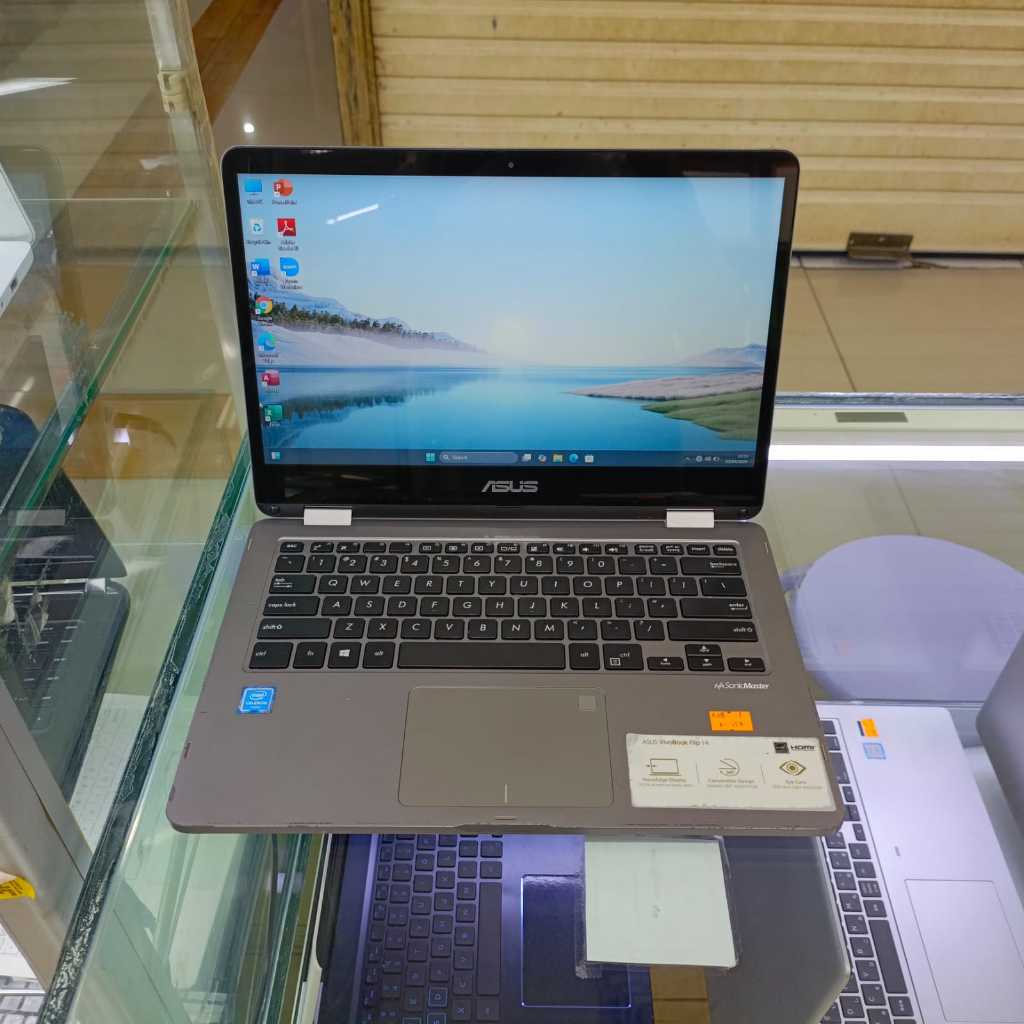 Laptop second asus vivobook flip 14 Intel celeron Ram 4gb SSD 128gb layar 14 inch touchscreen