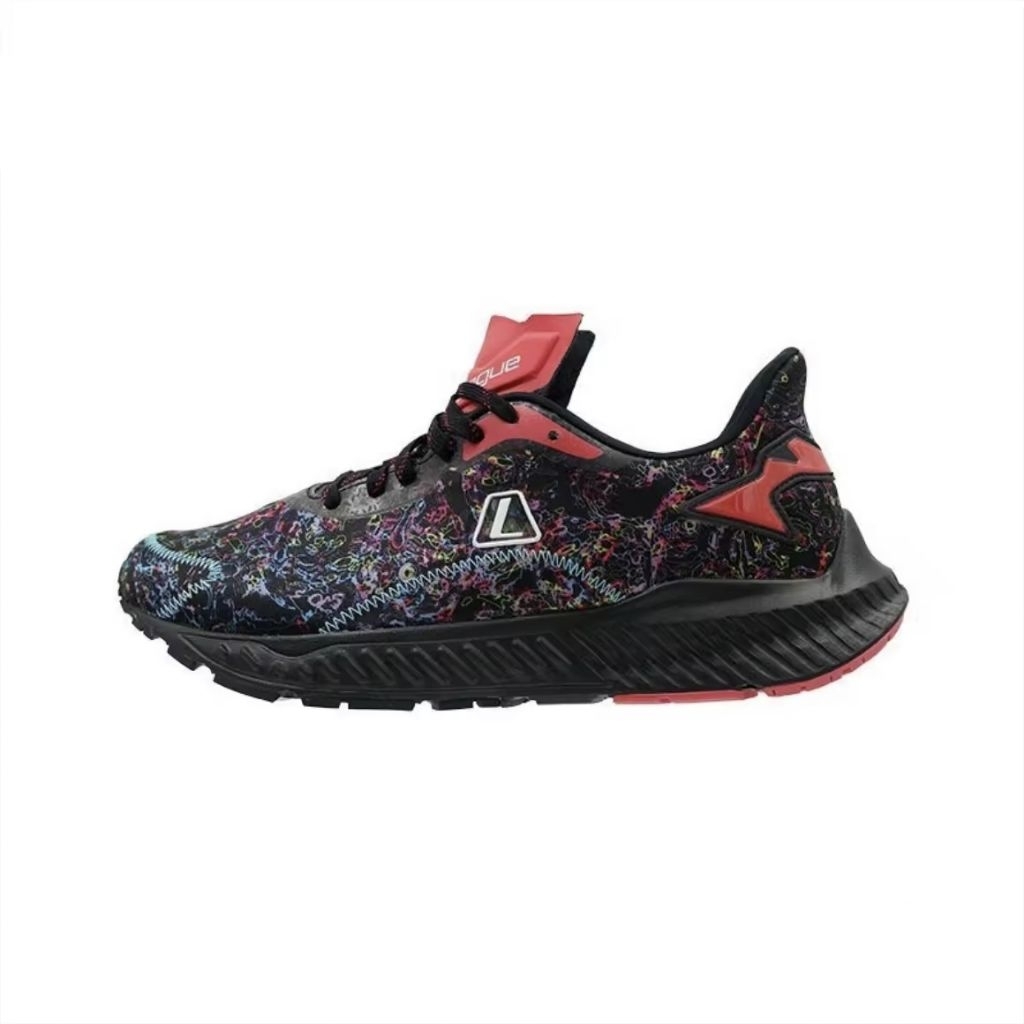 Sepatu League Typography M Hitam Running Shoes Pria Wanita Original 2023
