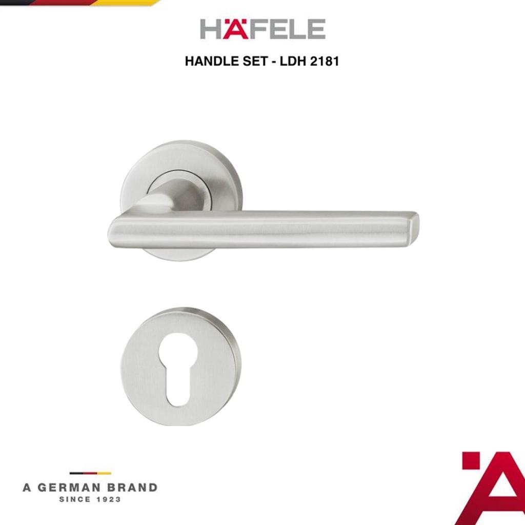 Hafele LDH 2181 Gagang Kunci Pintu/Pintu Rumah Satin Stainless Steel 304 - Pegangan Pintu Set Model 