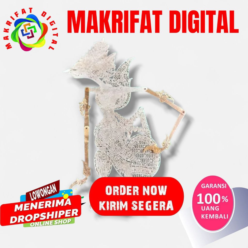 ZACK MART Wayang Kulit Sapi ASLI Kresna Gebingan Putihan Ukuran Standar Dalang