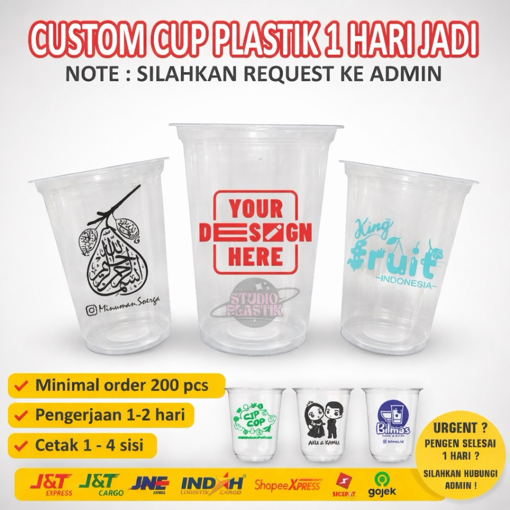 SABLON CUP DATAR PP SABLON CUP CUSTOM SABLON CUP PRINTING PREMIUM TEBAL 12-14-16-18-22 OZ