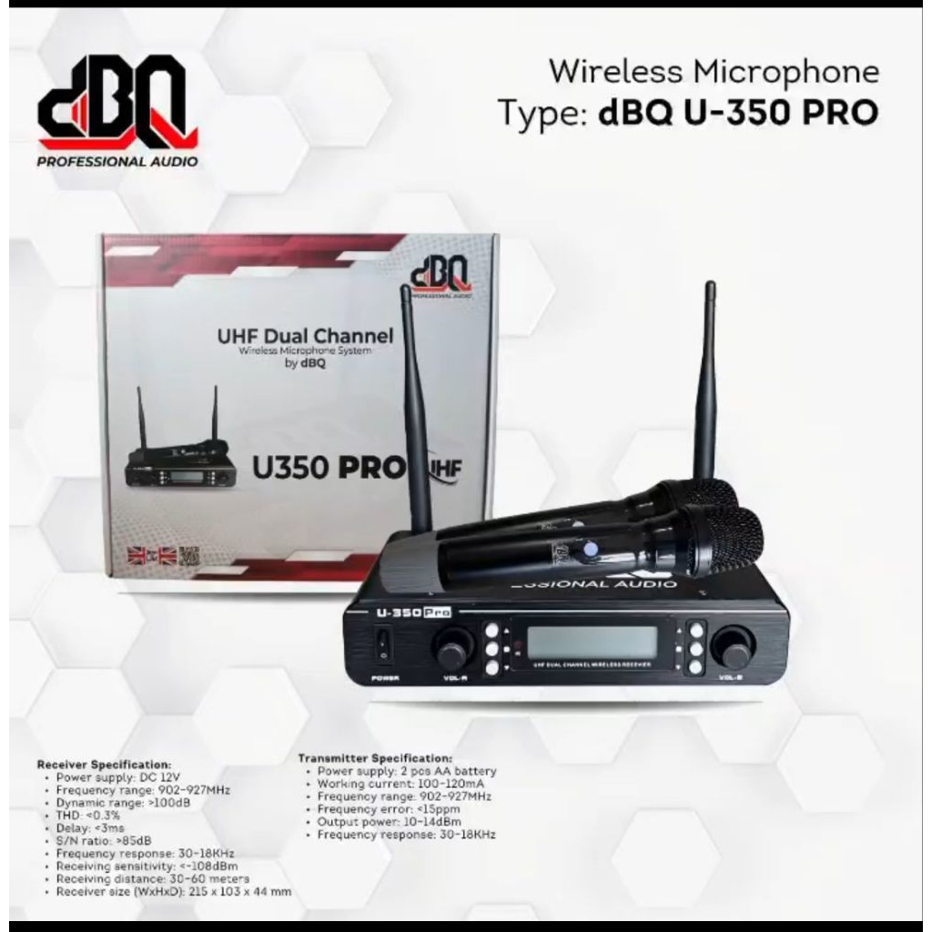 Microphone Wireless DBQ U 350 Pro / Microphone DBQ / Mic Wireless