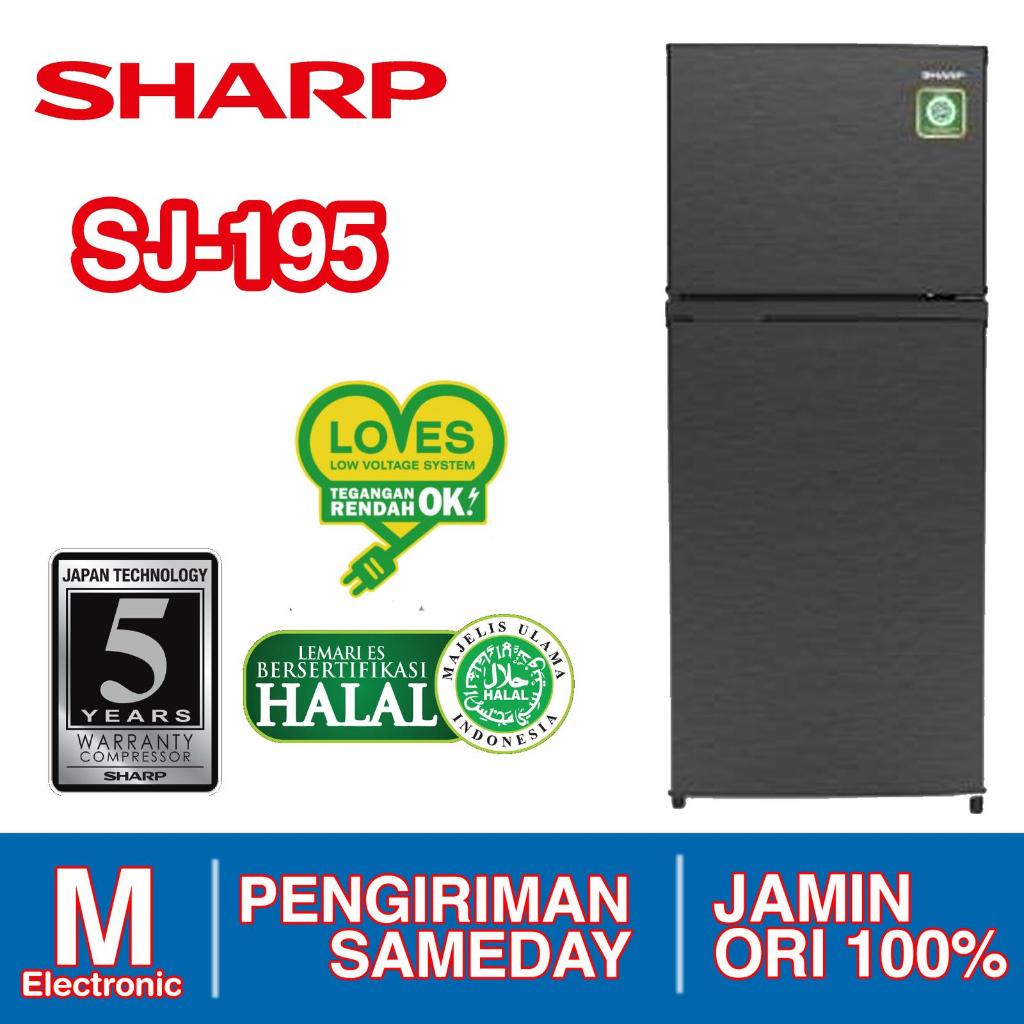 KULKAS 2 Pintu SHARP SJ-195 200L Low Watt Tanpa Bunga Es SJ195 - Sj195