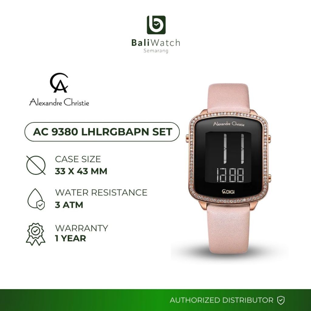 Alexandre Christie AC 9380 LHLRGBAPN SET Jam Tangan Wanita