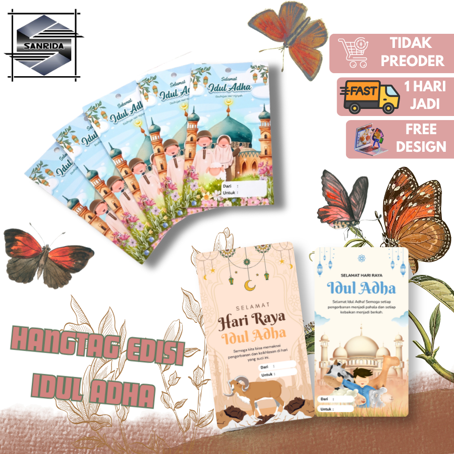 Cetak Hangtag Hampers Logo Idul Adha Free Custom Desain SNRD
