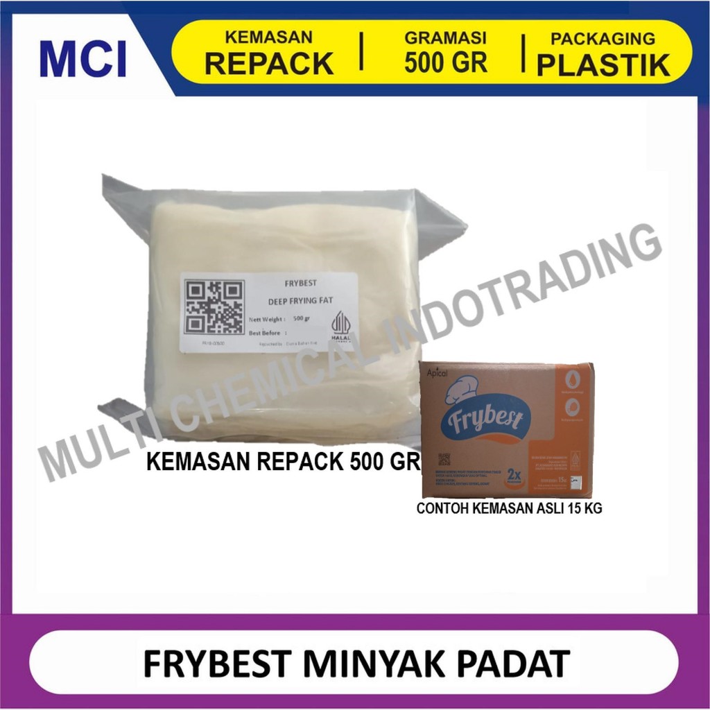 FRYBEST MINYAK GORENG PADAT REPACK 500 GR / MINYAK BEKU / MINYAK PADAT