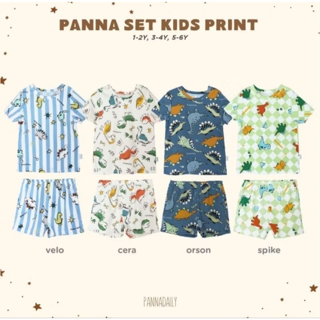 BOHOPANNA | BOHOPANNA P SET KIDS PRINT | SETELAN BAJU ANAK COWOK | PANNA DAILY