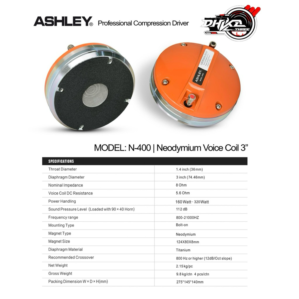 TWITTER ASHLEY N400 NEODYMIUM VC 3 ORIGINAL / Twetter Ashley Neo N400 Original Neodymium / twitter a