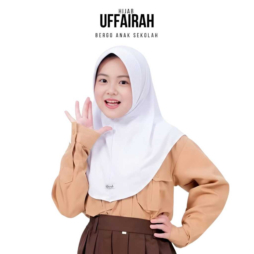 Kerudung Sekolah SD PUTIH /Jilbab Anak Sekolah Oval SD