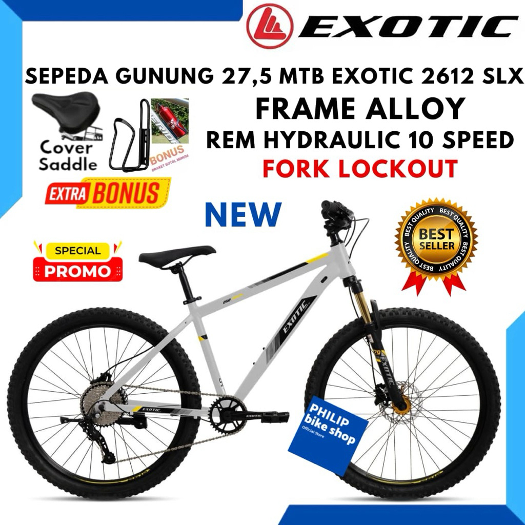 Sepeda Gunung MTB 27.5 Exotic 2612 SLX Frame Alloy