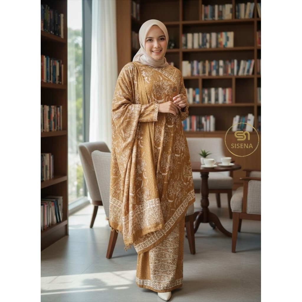 One Set Batik Premium Sabrina Sutra Viscose