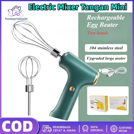 COD Electric Mixer Tangan Mini Tanpa Kabel USB Rechargeable Hand Mixer Pengocok yang Dapat Dilepas E