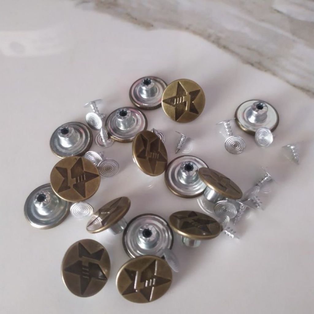 GROSIR KANCING JEANS ANTI KARAT BAHAN KUNINGAN DAN METAL