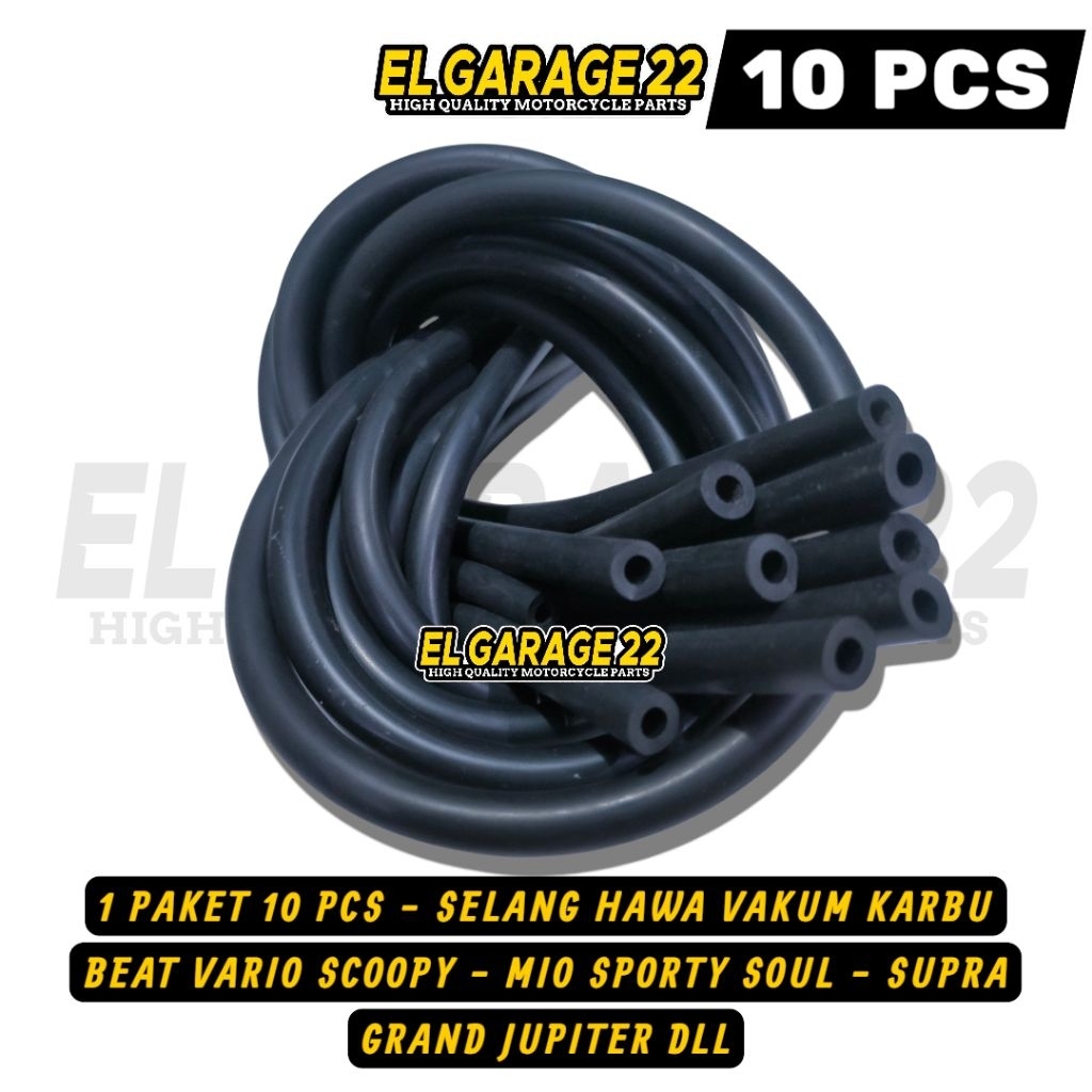 1 PAKET 10 PCS - Selang vakum hawa karburator Beat Vario Scoopy Spacy panjang -+ 50-60 cnh / Selang 