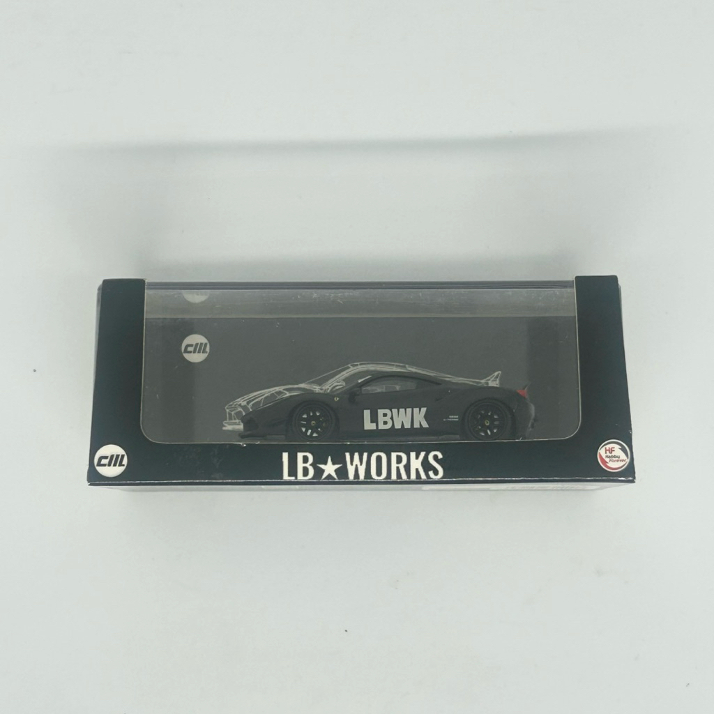 CM Model Ferrari 488 Black LBWK Liberty Walk